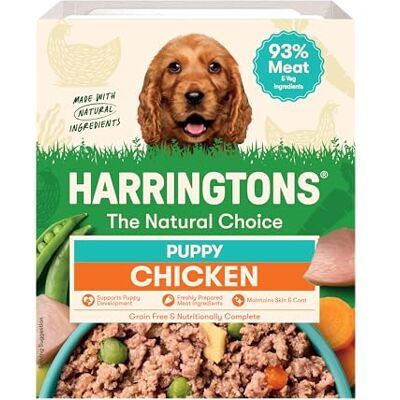 HARRINGTONS Complete Wet Tray Grain Free Hypoallergenic Puppy Food 6x380g Chicken Made with All Natural Ingredients HARRINGTONS Complete Wet Tray Grain Free Hypoallergenic Puppy Food 6x380g Chicken Made with All Natural Ingredients