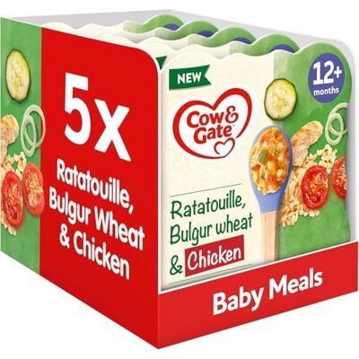 Cow & Gate Ratatouille Bulgur Wheat & Chicken Baby Food Meal, 230g (Pack of 5) Cow & Gate Ratatouille Bulgur Wheat & Chicken Baby Food Meal, 230g (Pack of 5)
