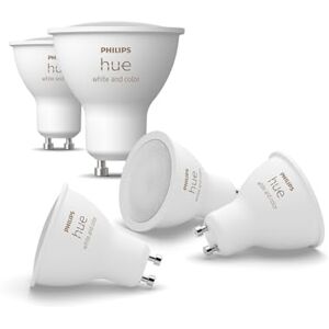 Philips White & Color Ambiance GU10 LED Spot 5-Pack (400 lm), dimmable LED Lamps for the Hue Lighting System with 16 Million Colours, smart Light Control via Voice and app Philips White & Color Ambiance GU10 LED Spot 5-Pack (400 lm), dimmable LED Lamps for the Hue Lighting System with 16 Million Colours, smart Light Control via Voice and app