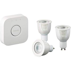 Philips White & Colour Ambiance GU10 Lamp Starter Set of 3, up to 16 Million Colours, Dimmable, Controllable via App, Compatible with Amazon Alexa Philips White & Colour Ambiance GU10 Lamp Starter Set of 3, up to 16 Million Colours, Dimmable, Controllable via App, Compatible with Amazon Alexa