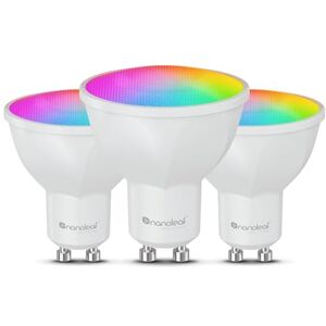 Nanoleaf Matter Essentials GU10 LED Bulbs, Pack of 3 RGBW Dimmable Smart Bulbs Matter Over Thread, Bluetooth Colour Changing Light Bulbs, Works with Google Apple, Room Decor & Gaming Nanoleaf Matter Essentials GU10 LED Bulbs, Pack of 3 RGBW Dimmable Smart Bulbs Matter Over Thread, Bluetooth Colour Changing Light Bulbs, Works with Google Apple, Room Decor & Gaming