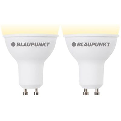 Blaupunkt GU10 LED Reflector Spot Bulb 5W 500lm 2700K Warm White, 2-Pack Anti-glare frosted, Replaces 50W halogen, PAR16 reflector, Instant brightness for Bedrooms & Dining areas & Hallways Blaupunkt GU10 LED Reflector Spot Bulb 5W 500lm 2700K Warm White, 2-Pack Anti-glare frosted, Replaces 50W halogen, PAR16 reflector, Instant brightness for Bedrooms & Dining areas & Hallways