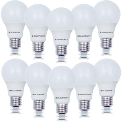 Blaupunkt E27 Standard Bulb 9W 900 Lumens 4000K Neutral White, 10-Pack Bulk Value Pack, Non-Dimmable, E27 Screw Base, High Output, For Whole-Home Neutral Task Lighting & Home Offices Blaupunkt E27 Standard Bulb 9W 900 Lumens 4000K Neutral White, 10-Pack Bulk Value Pack, Non-Dimmable, E27 Screw Base, High Output, For Whole-Home Neutral Task Lighting & Home Offices