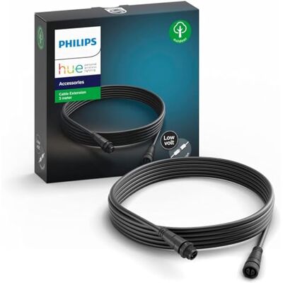 Philips Outdoor Extension Cable, 5M, Black Easy to Install and Extend, 230V, Waterproof, Easy to Install, Smart Home Philips Outdoor Extension Cable, 5M, Black Easy to Install and Extend, 230V, Waterproof, Easy to Install, Smart Home