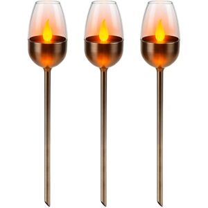 Lilydale - Outdoor Garden Solar Light - Stainless Steel - Open Flame Lilydale - Outdoor Garden Solar Light - Stainless Steel - Open Flame