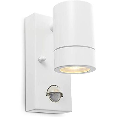 National Lighting PIR Outside Lights Outdoor Security Lights Gloss White Motion Sensor Presence Detector External Lantern Light IP44 Rated 7W 240V LED GU10 Lamp (Not Included) National Lighting PIR Outside Lights Outdoor Security Lights Gloss White Motion Sensor Presence Detector External Lantern Light IP44 Rated 7W 240V LED GU10 Lamp (Not Included)