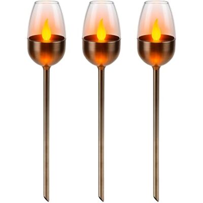 Lilydale - Outdoor Garden Solar Light - Stainless Steel - Open Flame Lilydale - Outdoor Garden Solar Light - Stainless Steel - Open Flame