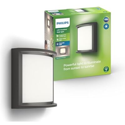 Philips Samondra Wall Light - Outdoor Wall Lamp - Gray Philips Samondra Wall Light - Outdoor Wall Lamp - Gray