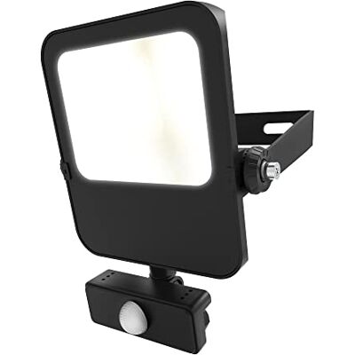 4lite Motion Sensor Floodlight (Black) 5600lm IP65 Rated Compact LED Integrated 10W Flood Light 4L2/1030-4Yr Guarantee 4lite Motion Sensor Floodlight (Black) 5600lm IP65 Rated Compact LED Integrated 10W Flood Light 4L2/1030-4Yr Guarantee