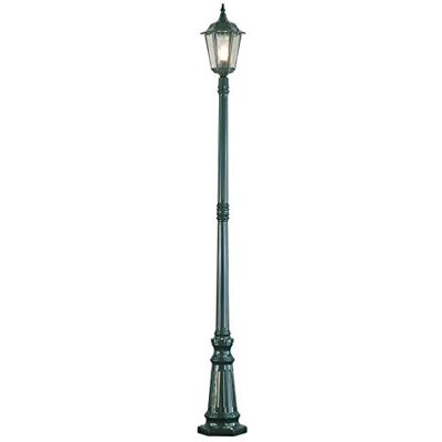 Konstsmide Firenze Post Single Column Outdoor Light / 2.1m High / 1 x 100 W E27 Max Lamp Post/Clear Glass/Aluminium / IP43 / Outside Light Green Konstsmide Firenze Post Single Column Outdoor Light / 2.1m High / 1 x 100 W E27 Max Lamp Post/Clear Glass/Aluminium / IP43 / Outside Light Green