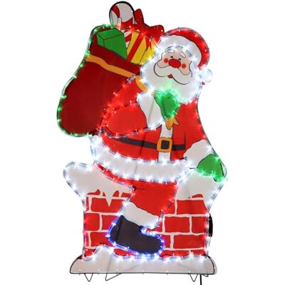 WeRChristmas Santa on Chimney LED Rope Lights Silhouette Outdoor Christmas Decoration, 95 cm Large, Multi-Colour WeRChristmas Santa on Chimney LED Rope Lights Silhouette Outdoor Christmas Decoration, 95 cm Large, Multi-Colour