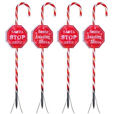 WeRChristmas Christmas Candy Cane Garden Pathway Lights, Red, 80 cm, WRC-9614 WeRChristmas Christmas Candy Cane Garden Pathway Lights, Red, 80 cm, WRC-9614