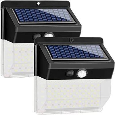 CUQOO 136 LED Motion Sensor Solar Security Lights with 3 Modes – IP65 Waterproof Motion Sensor Lights Outdoor 270° Wide Angle Sensor Range Super Bright Wall Light Light for Deck Fence Front Door CUQOO 136 LED Motion Sensor Solar Security Lights with 3 Modes – IP65 Waterproof Motion Sensor Lights Outdoor 270° Wide Angle Sensor Range Super Bright Wall Light Light for Deck Fence Front Door