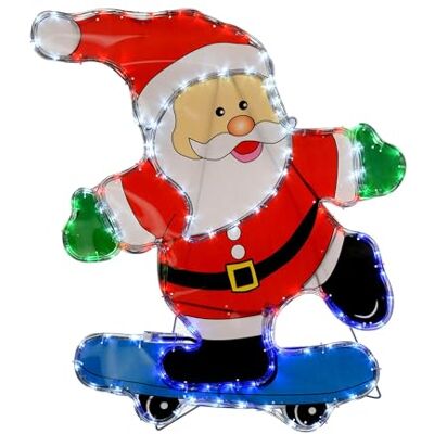 WeRChristmas Santa Skating LED Rope Lights Silhouette Christmas Decoration, 72 cm Large WeRChristmas Santa Skating LED Rope Lights Silhouette Christmas Decoration, 72 cm Large