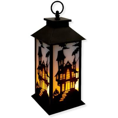 Global Gizmos 46289 LED Halloween Lantern/Flickering Candle Lantern Effect / 6 Hour Timer/Convenient Hanging Hook/Battery Powered Global Gizmos 46289 LED Halloween Lantern/Flickering Candle Lantern Effect / 6 Hour Timer/Convenient Hanging Hook/Battery Powered