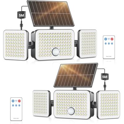 YICAIZI Security Lights Outdoor Motion Sensor 233LED 360° Rotatable 3 Heads Solar Wall Light with 3 Modes Remote,IP65 Waterproof Solar Wall Lights for Front Door Yard Garage Garden YICAIZI Security Lights Outdoor Motion Sensor 233LED 360° Rotatable 3 Heads Solar Wall Light with 3 Modes Remote,IP65 Waterproof Solar Wall Lights for Front Door Yard Garage Garden