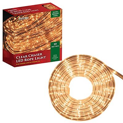 The Christmas Workshop 77620 10m White Colour Rope Lights with Speed Control Unit/Indoor & Outdoor Christmas Lights/Christmas, Weddings & Gardens The Christmas Workshop 77620 10m White Colour Rope Lights with Speed Control Unit/Indoor & Outdoor Christmas Lights/Christmas, Weddings & Gardens