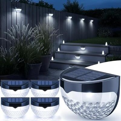 GloBrite Garden Lights Pack of 4 Outdoor Lights Waterproof Night Light for Pathway, Patio, Deck, Fence Solar Security Light with Dusk to Dawn Sensor Outdoor Lighting GloBrite Garden Lights Pack of 4 Outdoor Lights Waterproof Night Light for Pathway, Patio, Deck, Fence Solar Security Light with Dusk to Dawn Sensor Outdoor Lighting