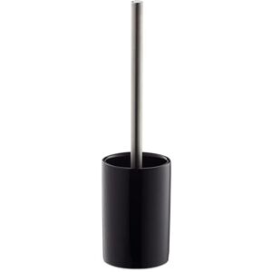 Relaxdays Ceramic WC Accessory Set, Toilet Brush with Round Holder, Exchangeable Brush Head, 36 cm, Black Relaxdays Ceramic WC Accessory Set, Toilet Brush with Round Holder, Exchangeable Brush Head, 36 cm, Black