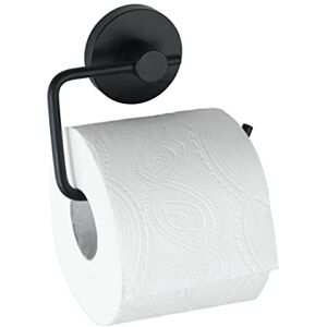 WENKO Vacuum-Loc Milazzo Black Toilet Roll Holder, No Drilling Required, Steel, 13.5 x 10.5 x 3.7 cm WENKO Vacuum-Loc Milazzo Black Toilet Roll Holder, No Drilling Required, Steel, 13.5 x 10.5 x 3.7 cm