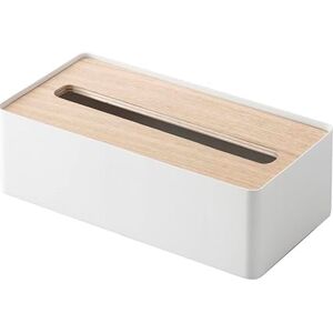YAMAZAKI 7730 RIN Tissue Box Case with Lid, white, Wood/Steel, Minimalist, 26 x 13 x 8.2 cm YAMAZAKI 7730 RIN Tissue Box Case with Lid, white, Wood/Steel, Minimalist, 26 x 13 x 8.2 cm