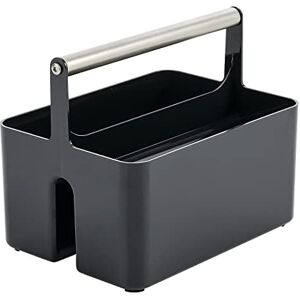 mDesign Plastic Shower Caddy Storage Organizer Utility Tote, Divided Basket Bin Metal Handle for Bathroom, Dorm, Kitchen, Holds Soap, Shampoo, Conditioner Aura Collection Black/Brushed Chrome mDesign Plastic Shower Caddy Storage Organizer Utility Tote, Divided Basket Bin Metal Handle for Bathroom, Dorm, Kitchen, Holds Soap, Shampoo, Conditioner Aura Collection Black/Brushed Chrome