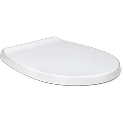 TATAY Toilet seat with controlled fall, rounded shape design, made of anti-bacterial PP, colour: white with glossy finish. Robust, and very resistant to impacts. TATAY Toilet seat with controlled fall, rounded shape design, made of anti-bacterial PP, colour: white with glossy finish. Robust, and very resistant to impacts.