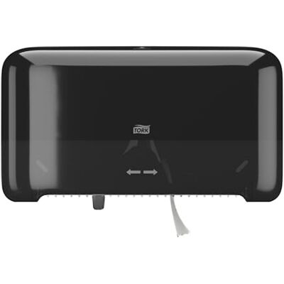 Tork Toilet Paper OptiServe 2-Roll Coreless Dispenser T7 Horizontal 558068 Dispenser Elevation Design Black Tork Toilet Paper OptiServe 2-Roll Coreless Dispenser T7 Horizontal 558068 Dispenser Elevation Design Black