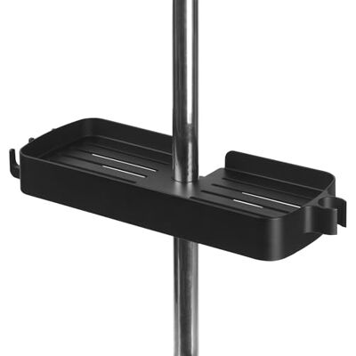 Beldray Clip-On Shower Shelf, Adjustable 18-25 Mm Riser Rail Caddy, Black Beldray Clip-On Shower Shelf, Adjustable 18-25 Mm Riser Rail Caddy, Black