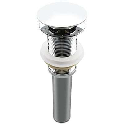 ALLWIN-HOUSEWARE W Bathroom Sink Pop Up Drain Assembly Without Overflow Fits 1.57 to 2.36 Inch Sink Openings with 1-1/4 Inch Tailpiece Large Cap Solid Brass Drain Stopper (Polished Chrome) ALLWIN-HOUSEWARE W Bathroom Sink Pop Up Drain Assembly Without Overflow Fits 1.57 to 2.36 Inch Sink Openings with 1-1/4 Inch Tailpiece Large Cap Solid Brass Drain Stopper (Polished Chrome)