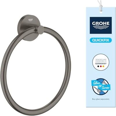 Grohe Start Towel Ring, Brushed Anthracite, 41174AL0 Grohe Start Towel Ring, Brushed Anthracite, 41174AL0