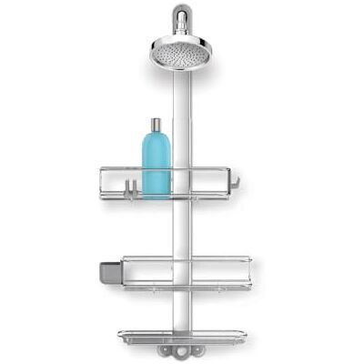 simplehuman BT1099 Large Adjustable Shower Caddy, Hanging Bathroom Shelf Storage Organiser, Suction Cups, No Drilling, Rustproof, Adjustable Shelves, Storage Hooks, Quick-Dry Soap Dish simplehuman BT1099 Large Adjustable Shower Caddy, Hanging Bathroom Shelf Storage Organiser, Suction Cups, No Drilling, Rustproof, Adjustable Shelves, Storage Hooks, Quick-Dry Soap Dish