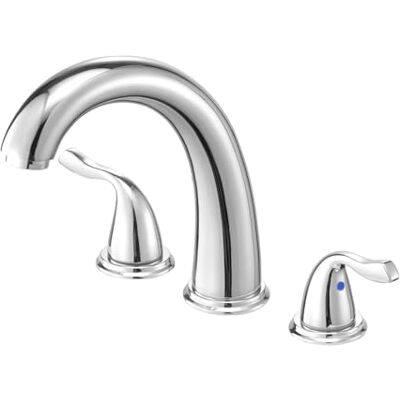 VEVOR Roman Tub Faucet, 3 Hole Waterfall Bathtub Faucet, Gooseneck Bath Tubs Faucets Set with 2 Handles, Deck Mount Bath Tub Faucets Set for Adult Bathing, Silver, High Arc Spout, Temperature Control VEVOR Roman Tub Faucet, 3 Hole Waterfall Bathtub Faucet, Gooseneck Bath Tubs Faucets Set with 2 Handles, Deck Mount Bath Tub Faucets Set for Adult Bathing, Silver, High Arc Spout, Temperature Control