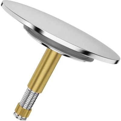 SURFOU Bath Plug Ø 72mm, Universal Drain Stopper with 44mm Gasket, Adjustable, Chrome, Rust-Resistant, Easy Installation, Compatible with Most Standard Bathtubs SURFOU Bath Plug Ø 72mm, Universal Drain Stopper with 44mm Gasket, Adjustable, Chrome, Rust-Resistant, Easy Installation, Compatible with Most Standard Bathtubs