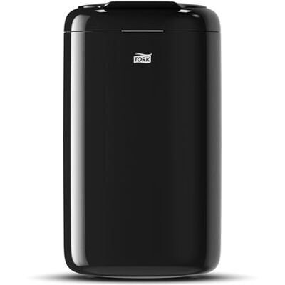 Tork Elevation Waste Paper Bin 5L Compact Sanitary Bin with Self-Closing Lid Flexible Mounting on Walls, Bathrooms or Cubicles 33.8 x 19 x 16 cm Black Tork Elevation Waste Paper Bin 5L Compact Sanitary Bin with Self-Closing Lid Flexible Mounting on Walls, Bathrooms or Cubicles 33.8 x 19 x 16 cm Black