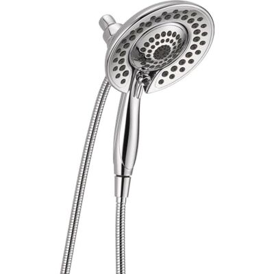 DELTA Faucet 5-Spray Touch-Clean In2ition 2-in-1 Dual Hand Held Shower Head with Hose, Chrome 58569-PK DELTA Faucet 5-Spray Touch-Clean In2ition 2-in-1 Dual Hand Held Shower Head with Hose, Chrome 58569-PK
