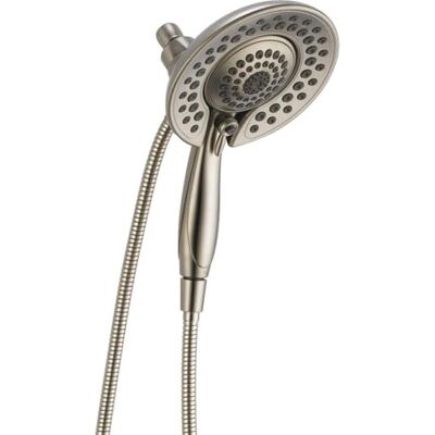 DELTA 5-Spray Touch-Clean In2ition 2-in-1 Dual Hand Held Shower Head with Hose, Stainless 58569-SS-PK DELTA 5-Spray Touch-Clean In2ition 2-in-1 Dual Hand Held Shower Head with Hose, Stainless 58569-SS-PK