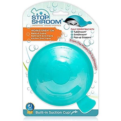 StopShroom Universal Stopper Plug for Bathtub Bathroom, and Kitchen Sink Drains Silicone Blue Standard StopShroom Universal Stopper Plug for Bathtub Bathroom, and Kitchen Sink Drains Silicone Blue Standard