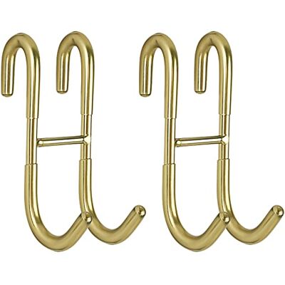 Simtive Squeegee Hooks for Towel Bathroom Frameless Glass Shower Door (2-Pack), Gold Simtive Squeegee Hooks for Towel Bathroom Frameless Glass Shower Door (2-Pack), Gold