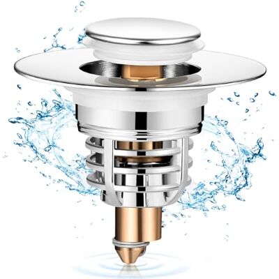 Diboniur Upgraded Sink Plug, Improved Bathroom Sink Plug Replacement, Universal Sink Stopper, Pull Type Sink Plug Strainer Stainless Pop up Bidet Plug for Bathtub, Kitchen, Basin for (32-41mm) Diboniur Upgraded Sink Plug, Improved Bathroom Sink Plug Replacement, Universal Sink Stopper, Pull Type Sink Plug Strainer Stainless Pop up Bidet Plug for Bathtub, Kitchen, Basin for (32-41mm)
