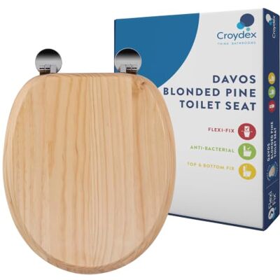 Croydex - Flexi-Fix - Davos - Blonded Pine - Toilet Seat Croydex - Flexi-Fix - Davos - Blonded Pine - Toilet Seat