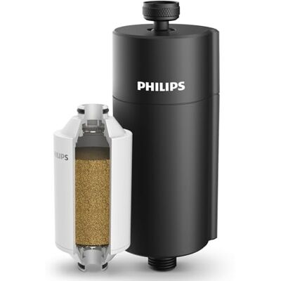 Philips AWP1775BK/37 Showerhead Water Filter, Black Philips AWP1775BK/37 Showerhead Water Filter, Black