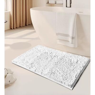 GC GAVENO CAVAILIA Faux Fur Bath Mat 1Piece Bathroom Mat Fluffy Rug Large Bath Mat Non Slip 50 x 80cm Super Absorbent & Quick Dry Thick Shaggy Bathmat Extra Soft Pedestal Mats, White GC GAVENO CAVAILIA Faux Fur Bath Mat 1Piece Bathroom Mat Fluffy Rug Large Bath Mat Non Slip 50 x 80cm Super Absorbent & Quick Dry Thick Shaggy Bathmat Extra Soft Pedestal Mats, White