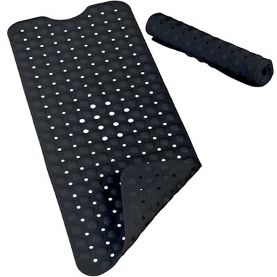 Relaxdays Bathtub Mat, Extra Large Size with Suction Cups, Washable, 97 x 39 cm Relaxdays Bathtub Mat, Extra Large Size with Suction Cups, Washable, 97 x 39 cm