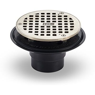 Zurn FD2254-AB2-R5 ABS Adjustable Shower Drain with 5" Round Nickel Head Assembly, 2 Zurn FD2254-AB2-R5 ABS Adjustable Shower Drain with 5" Round Nickel Head Assembly, 2