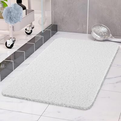 COSYLAND Non-Slip Shower Mat 40 x 60 cm Shower Mat Non-Slip with Drain Soft PVC Loofah Non-Slip Mat Bath Quick Drying Bath Mats White COSYLAND Non-Slip Shower Mat 40 x 60 cm Shower Mat Non-Slip with Drain Soft PVC Loofah Non-Slip Mat Bath Quick Drying Bath Mats White