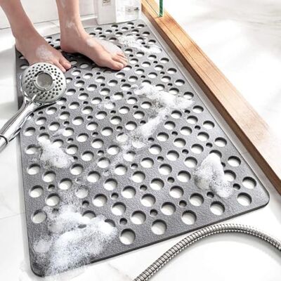 TEMIR Bathtub-Mat Non Slip with Suction Cups and Drain Holes, Soft Machine Washable Shower Mat Anti Slip Bath Mat (17"x29") TEMIR Bathtub-Mat Non Slip with Suction Cups and Drain Holes, Soft Machine Washable Shower Mat Anti Slip Bath Mat (17"x29")