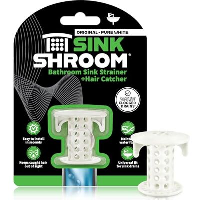 TubShroom SinkShroom The Revolutionary Sink Drain Protector Hair Catcher/Strainer/Snare, White TubShroom SinkShroom The Revolutionary Sink Drain Protector Hair Catcher/Strainer/Snare, White
