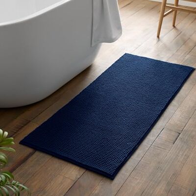 Catherine Lansfield Bobble 50x120cm Bath Runner Navy Blue Catherine Lansfield Bobble 50x120cm Bath Runner Navy Blue