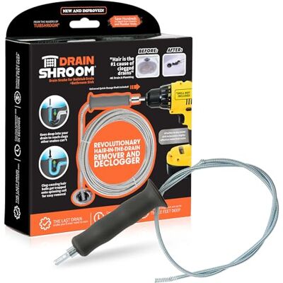 DrainShroom Revolutionary Tub and Sink Snake Auger Clog Remover for Bathroom Drains DrainShroom Revolutionary Tub and Sink Snake Auger Clog Remover for Bathroom Drains